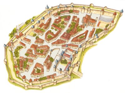 Carcassonne, France. Aerial View by Fernando Aznar Cenamor